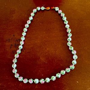 Beautiful bead necklace Floral design on each beads